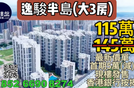 中山逸骏半岛，首期5万(减)，现楼发售，香港银行按揭，最新价单