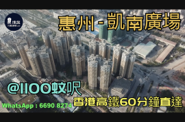 凱南廣場-惠州|首期3萬(減)|@1100蚊呎|香港高鐵60分鐘直達|香港銀行按揭(實景航拍)